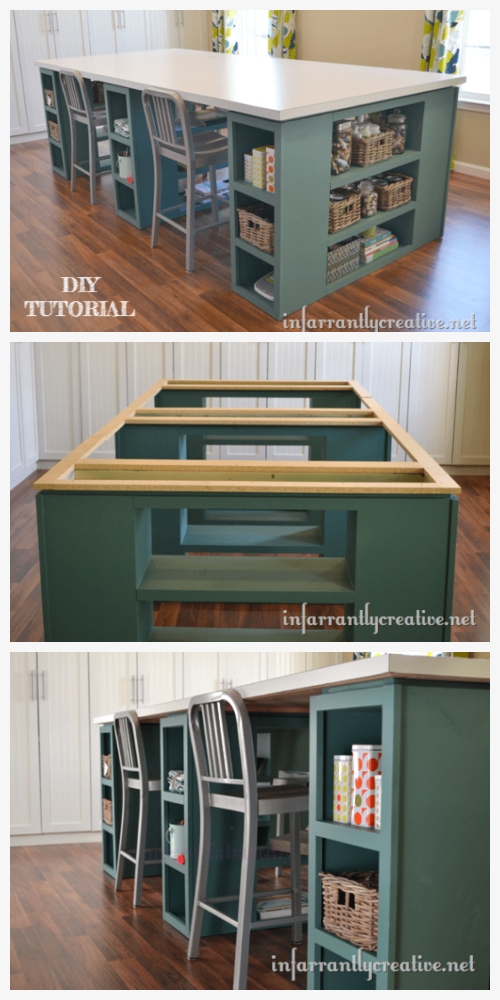 Large Craft Table DIY Tutorial - DIY Magazine